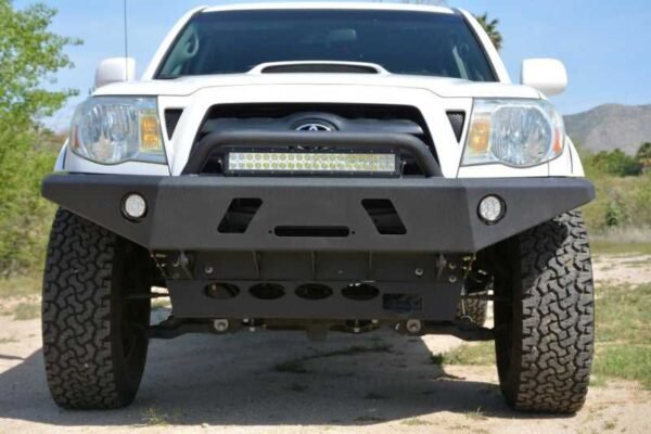 DV8 Offroad 05-15 Toyota Tacoma Front Bumper Winch Ready - Black Powdercoat - Image 8