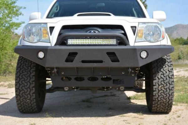 DV8 Offroad 05-15 Toyota Tacoma Front Bumper Winch Ready - Black Powdercoat - Image 9