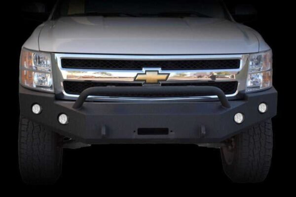 DV8 Offroad 07-13 Chevrolet Silverado 1500 Front Bumper - Black Powdercoat - Image 6
