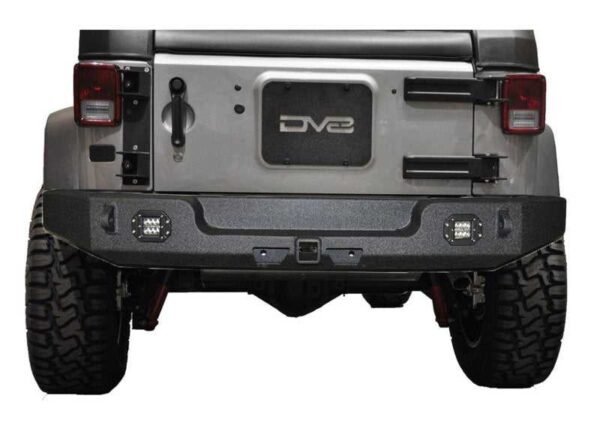 DV8 Offroad 07-18 Jeep Wrangler JK Full Length Rear Bumper w/ Light Holes - Image 8