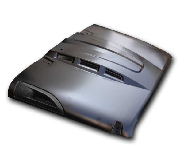 DV8 Offroad 07-18 Jeep Wrangler JK Metal Heat Dispersion Hood - Primer Black - Image 2