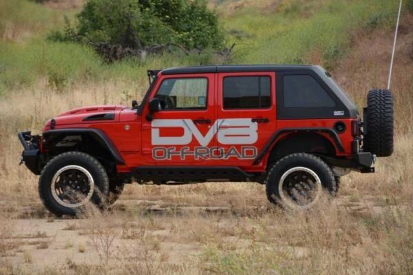 DV8 Offroad 07-18 Jeep Wrangler JK Metal Heat Dispersion Hood - Primer Black - Image 7