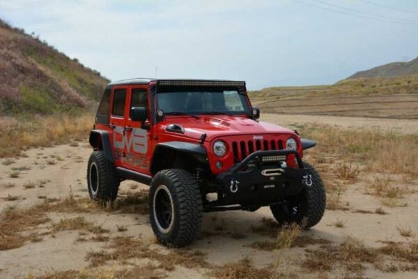 DV8 Offroad 07-18 Jeep Wrangler JK Metal Heat Dispersion Hood - Primer Black - Image 9