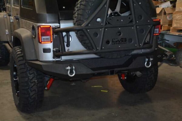 DV8 Offroad 07-18 Jeep Wrangler JK Rear Bumper Full Length - Image 7