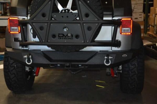 DV8 Offroad 07-18 Jeep Wrangler JK Rear Bumper Full Length - Image 9