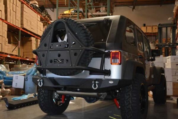 DV8 Offroad 07-18 Jeep Wrangler JK Rear Bumper Full Length - Image 10