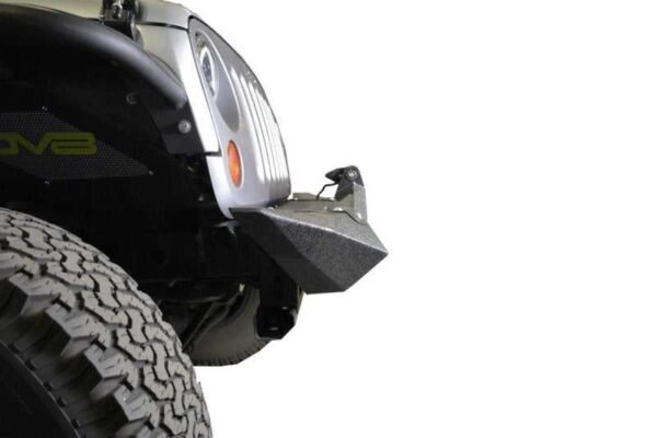 DV8 Offroad 07-18 Jeep Wrangler JK/JL Steel Stubby Front Bumper w/ Light Bracket & Winch Plate - Image 4