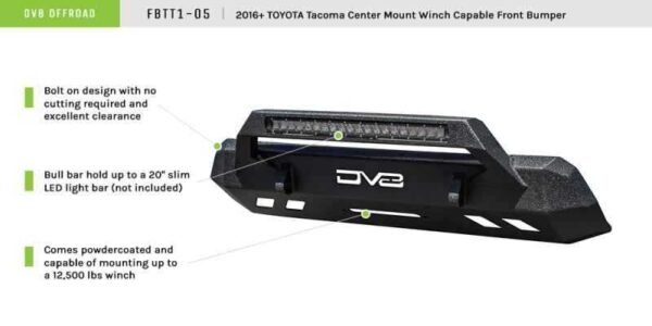 DV8 Offroad 2016+ Toyota Tacoma Center Bumper - Image 5