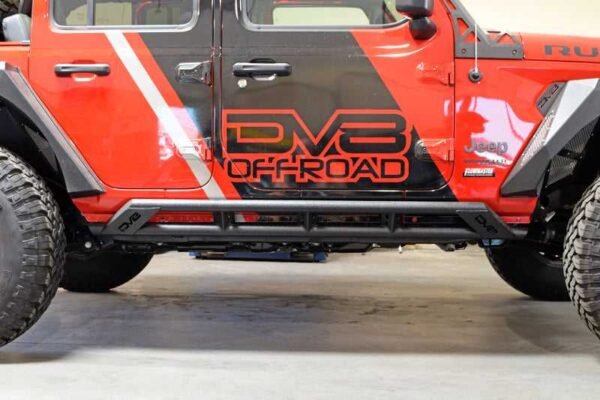 DV8 Offroad 2018+ Jeep Wrangler JL Tubular Rock Slider Step w/ Plated End Caps - Image 5