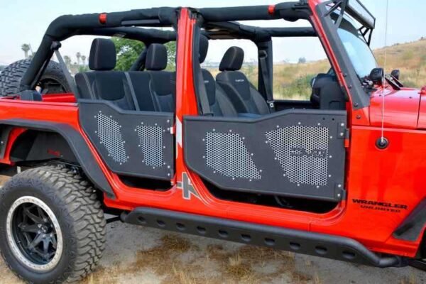 DV8 Offroad Aluminum Mesh Inserts For Front JK Rock Doors - Image 4
