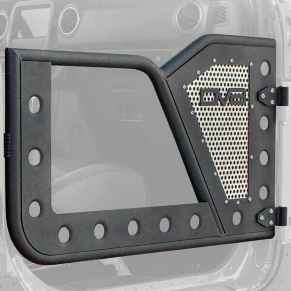 DV8 Offroad Jeep 18+ Wrangler JL / 20+ Gladiator JT Front Rock Doors w/ Perforated Aluminum Mesh - Image 6