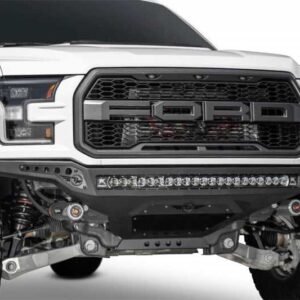 F114922770103 Addictive Desert Designs 17-20 Ford F-150 Raptor Rock Fighter Frame Cut Front Bumper