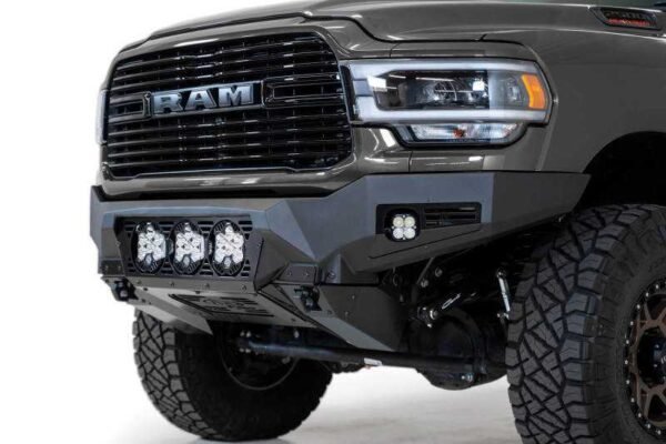 F560014100103 Addictive Desert Designs 19-21 Ram 2500/3500 Bomber HD Front Bumper (Baja Designs LP6 Mounts)