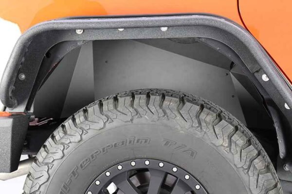 Fishbone Offroad 07-18 Jeep Wrangler JK Aluminum Rear Inner Fenders - Black Powercoat - Image 2