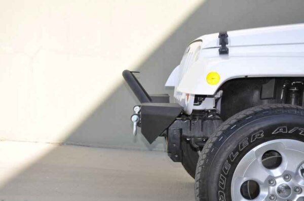 DV8 Offroad 07-18 Jeep Wrangler JK/JL FS-7 Mid Length Steel Front Bumper w/ LED Lights - Image 4