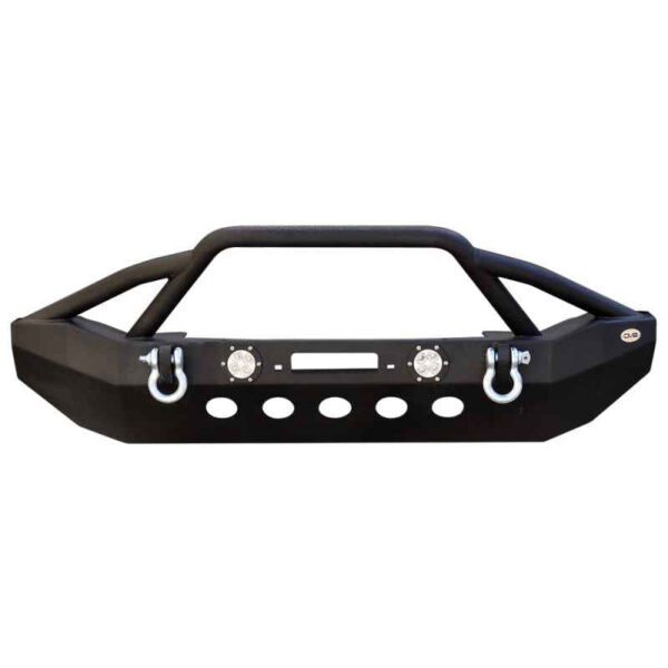 DV8 Offroad 07-18 Jeep Wrangler JK/JL FS-8 Mid Length Steel Front Bumper w/ LED Lights - Image 2