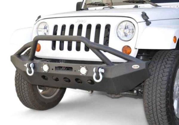 DV8 Offroad 07-18 Jeep Wrangler JK/JL FS-8 Mid Length Steel Front Bumper w/ LED Lights - Image 7