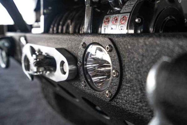 DV8 Offroad 07-18 Jeep Wrangler JK/JL FS-8 Mid Length Steel Front Bumper w/ LED Lights - Image 8