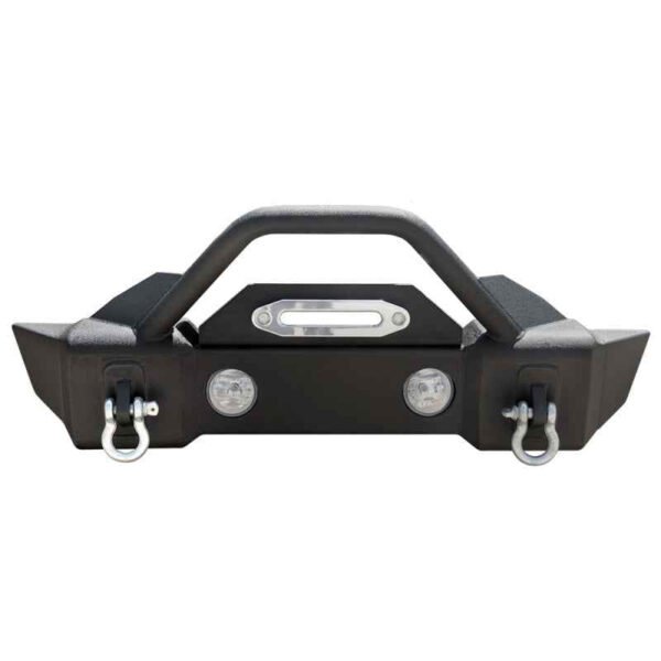 DV8 Offroad 07-18 Jeep Wrangler JK/JL FS-13 Steel Stubby Front Bumper w/ Fog Lights - Image 2