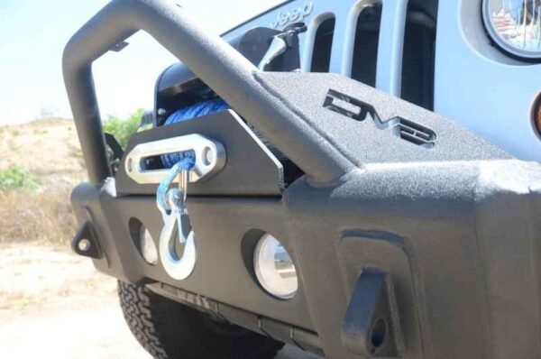 DV8 Offroad 07-18 Jeep Wrangler JK/JL FS-13 Steel Stubby Front Bumper w/ Fog Lights - Image 5