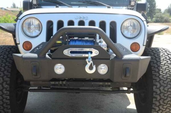 DV8 Offroad 07-18 Jeep Wrangler JK/JL FS-13 Steel Stubby Front Bumper w/ Fog Lights - Image 7