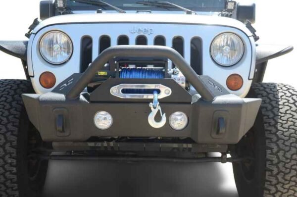 DV8 Offroad 07-18 Jeep Wrangler JK/JL FS-13 Steel Stubby Front Bumper w/ Fog Lights - Image 9