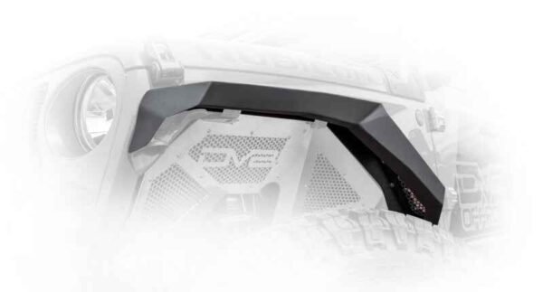 DV8 Offroad 2018+ Jeep Wrangler JL Armor Fenders w/ LED Turn Signal Lights - Image 2