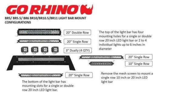 Go Rhino 15-20 Chevrolet Colorado BR5.5 Light bar mount - Image 9
