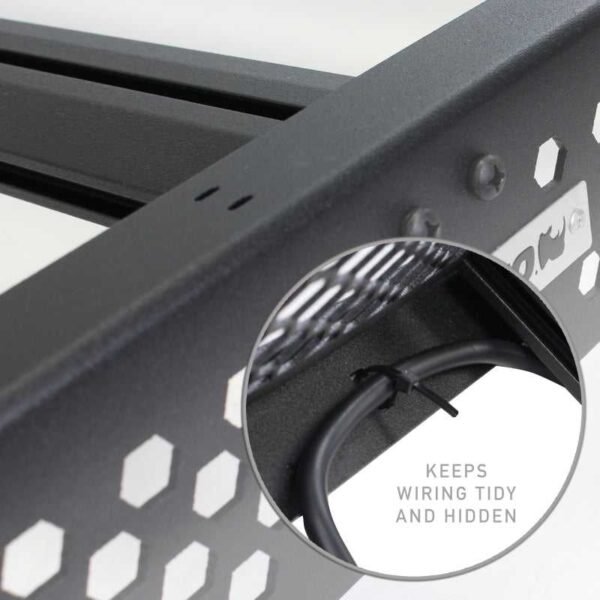 Go Rhino Low Profile Aluminum Roof Rack for 21-23 Ford F-150 CC - Textured Black - Image 6