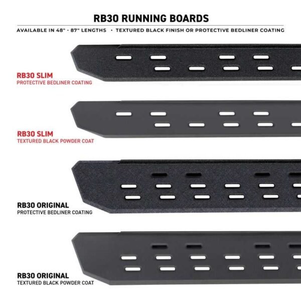Go Rhino RB30 Slim Line Running Boards 68in. - Bedliner Coating (Boards ONLY/Req. Mounting Brackets) - Image 6