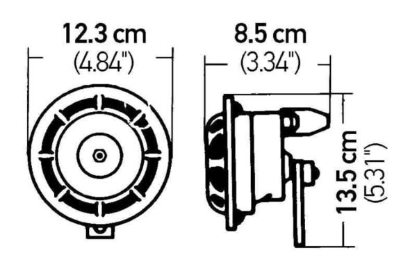 Hella Supertone Horn Set 24V 84w Black - Image 5
