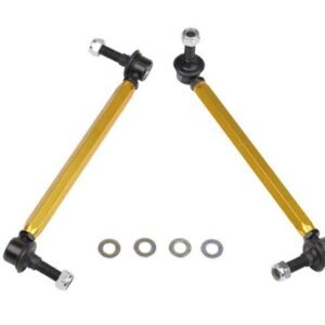 Whiteline 05+ Mustang Coupe 8cyl (Inc Shelby GT/ GT500) Front Swaybar Link Kit H/Duty Adj Steel Ball