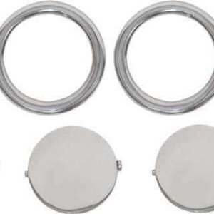 Kentrol 07-10 Jeep Wrangler JK Air Vent Assembly 8 Pieces - Polished Silver