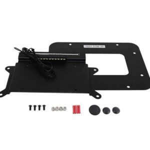Kentrol 07-18 Jeep Wrangler JK BackSide License Plate Mount with LEDs - Textured Black