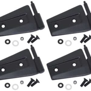 Kentrol 07-18 Jeep Wrangler JK Door Hinge Set 4 Pieces 2 Door - Textured Black