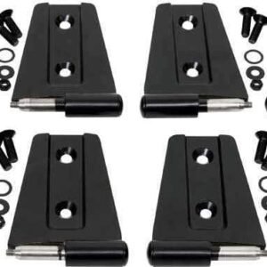 Kentrol 07-18 Jeep Wrangler JK Door Hinge Set 8 Pieces 4 Door - Powdercoat Black
