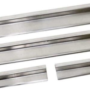Kentrol 07-18 Jeep Wrangler JK Entry Guards 4 Pieces 4 Door - Polished Silver