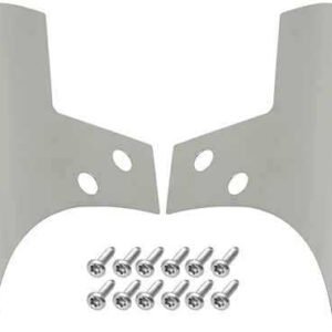 Kentrol 07-18 Jeep Wrangler JK Windshield Support Overlays Pair - Polished Silver