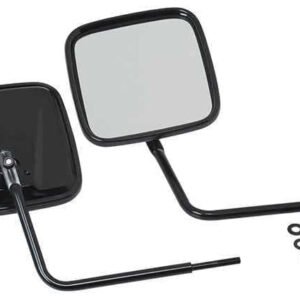 Kentrol 76-18 JEEP CJ/Wrangler YJ/TJ/JK Outback Mirrors Pair - Powdercoat Black