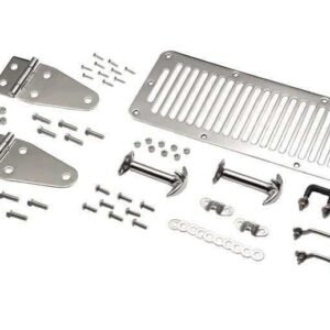 Kentrol 78-95 Jeep CJ/Wrangler YJ Hood Kit - Polished Silver