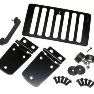 Kentrol 98-06 Jeep Wrangler TJ Hood Kit Without Hood Catch - Powdercoat Black