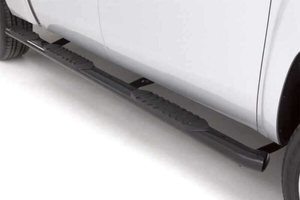 Lund 01-14 Chevy Silverado 2500 Crew Cab (6.5ft. Bed) 5in. Oval WTW Steel Nerf Bars - Black - Image 2