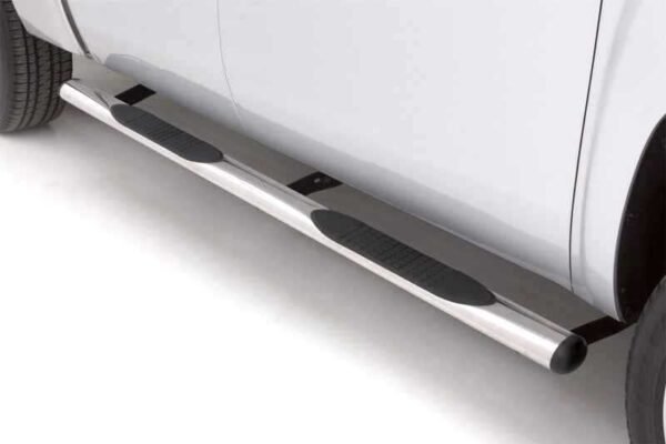 Lund 05-17 Nissan Frontier Crew Cab 4in. Oval Straight SS Nerf Bars - Polished - Image 2