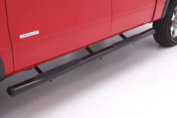 Lund 05-17 Nissan Frontier Crew Cab 4in. Oval Straight Steel Nerf Bars - Black - Image 2