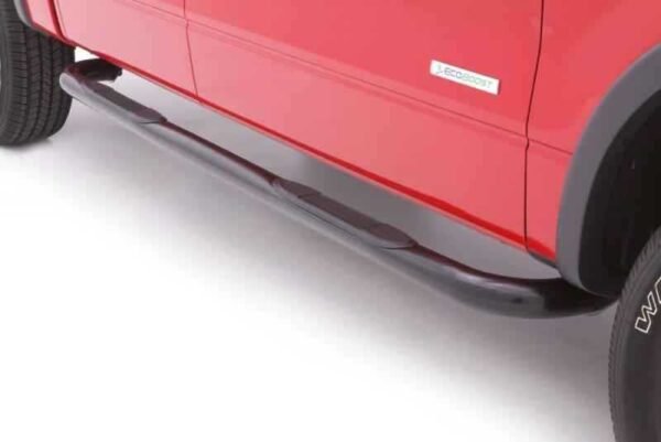 Lund 07-17 Chevy Silverado 1500 Ext. Cab 3in. Round Bent Steel Nerf Bars - Black - Image 2