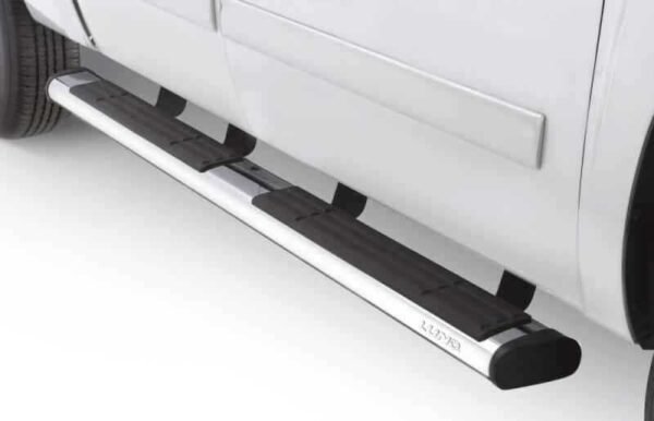 Lund 07-17 Chevy Silverado 1500 Ext. Cab 6in. Oval Straight Chrome Nerf Bars - Chrome - Image 4