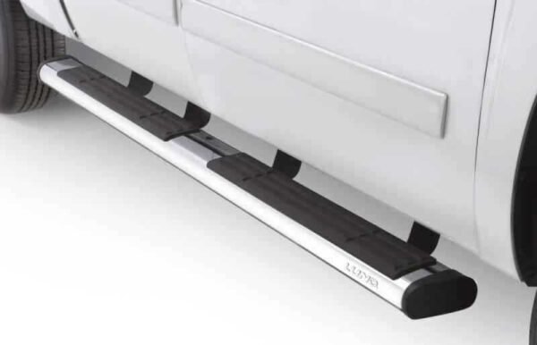 Lund 07-17 Chevy Silverado 1500 Ext. Cab 6in. Oval Straight Chrome Nerf Bars - Chrome - Image 5