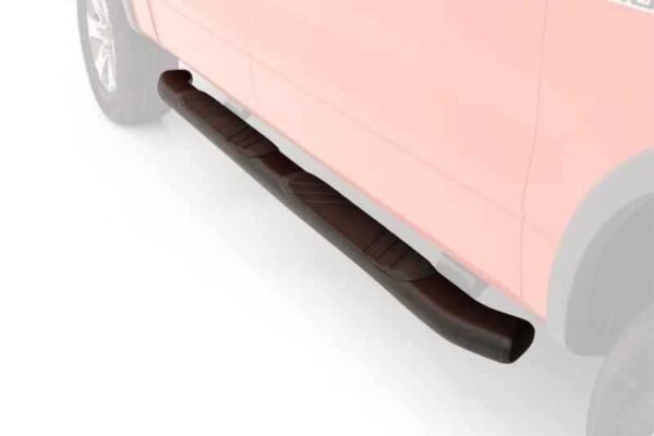Lund 07-17 Chevy Silverado 1500 Ext. Cab (Excl. 11-17 Diesel Model) 5in. Oval Bent Nerf Bars - Black - Image 6