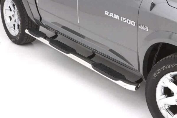 Lund 09-17 Dodge Ram 1500 Crew Cab (5.5ft. Bed) 5in. Oval WTW SS Nerf Bars - Polished - Image 4