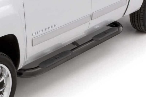 Lund 15-18 Ford F-150 Std. Cab 4in. Oval Curved Steel Nerf Bars - Black - Image 4